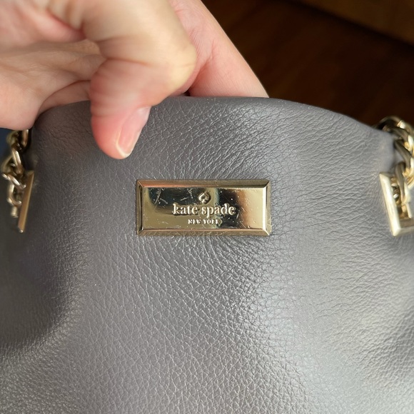 Kate Spade Grey Leather Shoulder Handbag - Picture 5 of 14